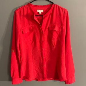 Calvin Klein pink long sleeve dress shirt